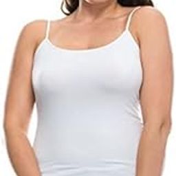 Plus Size Camisole Womens Stretch Tank Tops Fitting Cami Spaghetti Straps Undershirt Pack of 1 Plus Size-picture-42
