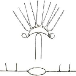AAHKELS Stainless Steel | Varalakshmi Pooja Kalasam Decoration Sticks Combo | Lower Stand Stick Metal | Five Point Support for Decoration | Crown Stick for God Varalaxmi Pooja-image-1