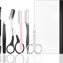 MAYCREATE® Eyebrow Trimmer Kit Set of 6Pcs Eyebrow Grooming Kit Includes Eyebrow Trimmer Eyebrow Brush Trimmer Eyebrow Razor Eyebrow Brush Tweezer Beginners Makeup Tools for Women Men-45