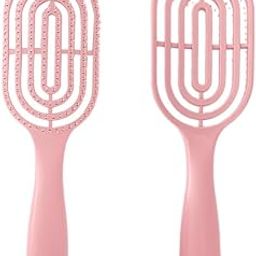 AMPLIN Bounce Curl Brush, Detangler Hair Brush For Curly Hair Comb For Women Men & Kids | Comb For Curly Wavy Hair Pain Free Hair Detangling Brush | Curl Brush For Hair Dry & Wet Hair Brush-1PC-10