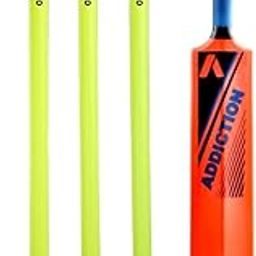 Addiction Plastic Full Size Cricket Bat with Wickets Set for Kids, Boys (Combo)-image-72