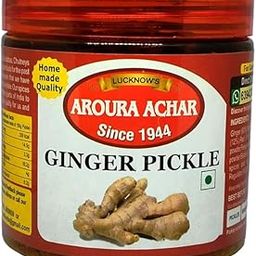 LUCKNOW'S AROURA ACHAR SINCE 1944 Ginger Pickle 400g for Home Use Home Made With Love No Artificial Colors-image-44