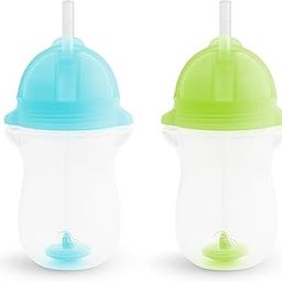 Munchkin Click Lock Any Angle 2 Piece Weighted Straw Cup, Blue/Green (Plastic), 296 ml-image-20