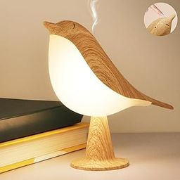 Milixir Desk Lamp Home Decor 3-Color LED Bird Aromatherapy Lamp Car Aroma Diffuser Lamp with Keyring USB Rechargeable LED Night Light Desk-image-93
