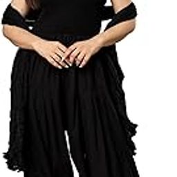 Womens Plain Patiala with Dupatta || Stylish Patiala Pants|| Cotton Pants with Dupatta || semi Patiyala || Free Size-image-54