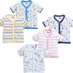 Baby Cotton Front Open Half Sleeves Top Half Sleeve Jhabala,Regular Fit T-Shirt,Multicolor Print-image-31