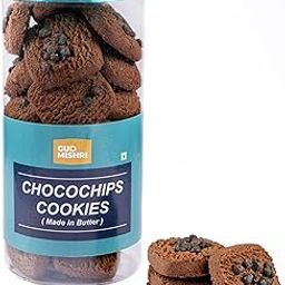 Choco chips Cookies 280g| Healthy Wholewheat Biscuits | No Refined Sugar, Maida, and Palm Oil | Made With Butter | Perfect for Tea time and Gifting | Guilt Free Delicious Snack for All Ages-image-2