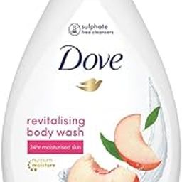 Dove Revitalizing Bodywash scented with peach and infused with Vtamin C to hydrate your skin, 100% gentle cleansers, paraben free/sulphate free cleansers, 100% plant- based moisturisers, 800ml-18