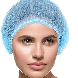 100 Disposable Stretchable Blue Bouffant Caps/Surgical Head Caps/Cooking Caps (100 Pieces)-16