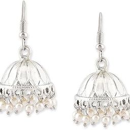 Antique Silver Tone Jhumki Earring For Women-ZPFK8989-image-51