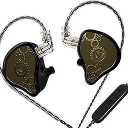 ND Venus in-Ear Monitor Earphone with Mic, Dynamic Drive HiFi N52 Rubidium Magnet Diaphragm Wired IEM, 0.75mm 2Pin Connector, Detachable OFC Cable, USB C Jack (Type-C with Mic (Black))-18