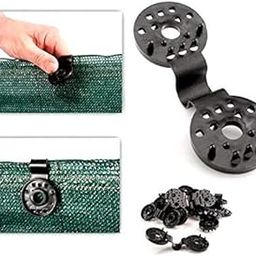 JOYEYOU Round-Shape Clips Black 50pcs for Anchoring Shade Cloth and Landscape Fabric （Black 50pcs）-image-30