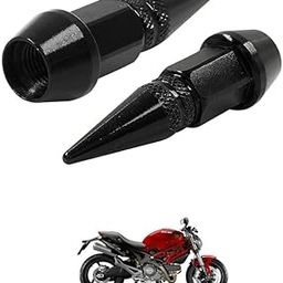 LOVMOTO Universal Spiked Valve Caps,Aluminum Alloy Dustproof and Waterproof Tire Valve Stem Caps, Suitable for Cars, Trucks and Motorcycles (2PCS Black) Comfortable with Mon-Ster 795-picture-16