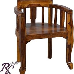 RAJ HANDICRAFT Solid Sheesham Wood Arm Chair for Living Room | Sheesham Wood Arm Chair Honey Finish-image-63