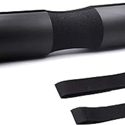 BIONFIT Barbell Squat Pad with Strap-Extra Cushion Foam Pad for Neck & Shoulder Support | Hip Thrust, Weightlifting & Gym Squats | Fits Standard and Olympic Bars – Black-image-31