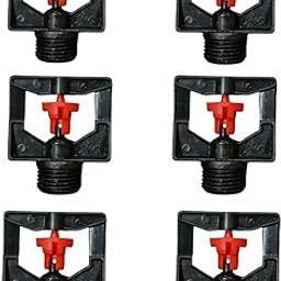 ABH Micro Red & Black Garden Water Sprinkler – 360° Adjustable Lawn Irrigation Sprayer for Home Garden, Plants, and Agriculture | Durable Plastic Build (Red and Black Sprinkler, Pack of 6)-image-75