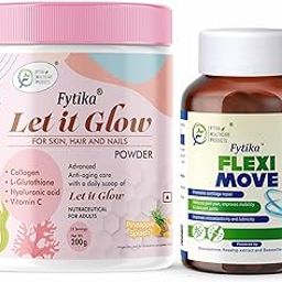 Fytika Let it Glow Pineapple, Collagen Powder-200G + Fytika Flexi Move| Glucosamine, Rosehip Powder extract-60 Tabs-picture-15