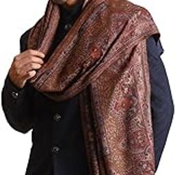Faux Pashmina Soft Jamawar Woven Shawl for Men-image-45