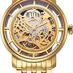 Titan Mechanical Slimline Golden Dial Mechanical Stainless Steel Strap Analog Watch for Men-NS90158YM01/NT90158YM01-image-7