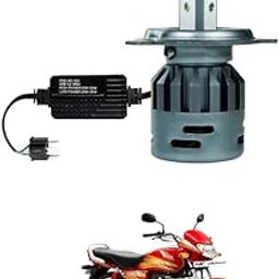 LOVMOTO Universal 50W Super Bright H4 LED Headlights AC/DC Bulbs with Cooling Fan (White) Low/High Beam for Motorcycle, Bike, Scooty (50Watt 3 Side Chip) Comfortable With Hf Del-uxe-picture-22