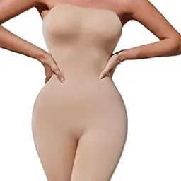 pyos Seamless Body Shaper Shapewear, Strapless Full Body Slimming Bodysuit (beige)-picture-16