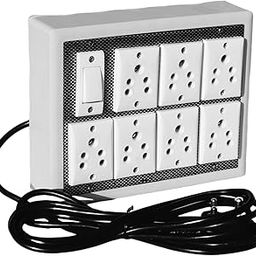 1 Switch, 7 Socket 6A Extension Board Power Indicator | Multi Outlet Electrical Switch Board | Heavy Duty Cord-image-49