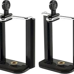 Sounce Dual Mobile Phone Tripod Mounts with Adjustable Clamp and 1/4-Inch Screw Interface, Compatible with All Smartphones for Photography, Filming, and Streaming – Pack of 2, Black-picture-30
