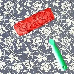 Rubber Texture Roller with Rose Design,7 INCH-image-33