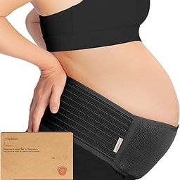 Maternity Belly Band for Pregnancy - Soft & Breathable Pregnancy Belly Support Belt - Pelvic Support Bands - Tummy Bandit Sling for Pants - Pregnancy Back Brace (Midnight Black, X-Large)-image-6
