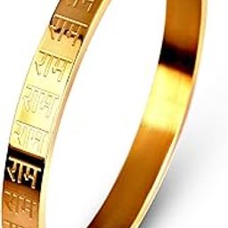 Stainless Steel Shree Ram Kada Bracelet for Men and Boys - Gold, Waterproof, Anti-tarnish, Rust-free, Skin-friendly - 8 mm-image-11