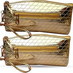 Gold Synthetic Women's Clutch (Anice clutch 02 Dark cream) (Combo)-22