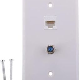 FASHIONMYDAY® 16xCoaxial F Connector Ethernet Network Jack Wall Plate Socket | Computers/Tablets & Networking | Computer Cables & Connectors | Networking Cables & Adapters-4