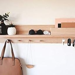 OGESTA Wall self 3 Tier, Wooden Wall self Made by Solid sheesham Wood, Brown Mahogany Finish Book Case-image-12