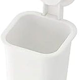 Ikea Tisken Toothbrush Holder with Suction Cup, White with TSS Cotton Balls(5 Pieces,Recycled Abs Plastic)-image-59