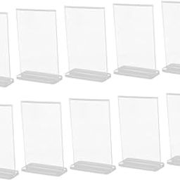 BUTIFULSIC 10pcs Transparent Menu Holder Display Stand Double-sided Acrylic Sign Holder for Restaurants Offices and Events Easy to Install and Lightweight T-shaped Design-image-24