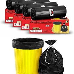 Shalimar Plastic Premium Garbage Bags (Lavender Fragrance) Size 19 X 21 Inches (Medium) 120 Bags (4 Rolls) Dustbin Bag/Trash Bag - Black Color, 120 count-11