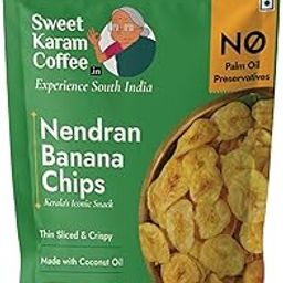 Sweet Karam Coffee Nendran Banana Chips | 95 grams| Ready To Eat | Authentic Taste of Kerala | South Indian Snacks | Crispy | Namkeen | Tea Snacks | Homemade Taste | Coconut oil | Vegan | Gluten Free | Vegetarian | No Preservatives | No Artificial Colors | Pack of 1-image-10