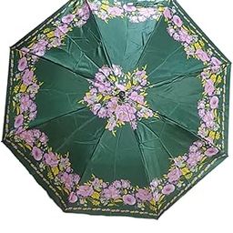 Flower print 2 fold umbrella for woman, Sun and Rain protection multi color umbrella-10