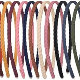 Matte Finished Simple & Elegant Headband Leaves Style Hair Band for Baby Girls (Multicolor, Pack of 12)-image-34