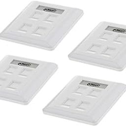 CALANDIS™ 4x Quad Data Wall Outlet Face Plate 4 Port RJ45/RJ11 Ethernet Network Socket | Plugs Jacks & Wall Plates | Networking Cables & Adapters | Computer Cables & Connectors-7