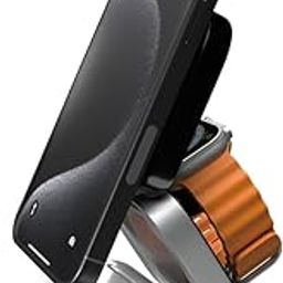 Virtutron Foldable Wireless Charger Hub for Magsafe| Magnetic 3-in-1 Charging Station Compatible for Apple iPhone Devices 16/15/14/13/12 Pro Max Plus, Apple Watch, and Airpods (Wx008), Multi-11