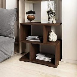 Night Stand Table for Bedroom,Display and Accent Table,Bedside Table, Wooden Side Table for Living Room,Home Storage Organizer,End Table, Multipurpose Use Table(Brown)-23