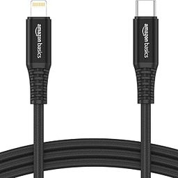 amazon basics Type-C to Lightning Nylon Braided Cable | 30W Fast Charging, 480Mbps Data Transfer Speed | Compatible With iPhone, iPad Air, Pro, Mini, iPad | 1 mtr (Black)-image-29