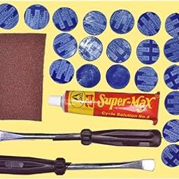 WTH Cycle Tire Puncture Repair Kit, Burst Tyre, Lever, Patch, Glue (24Pcs/Set)-picture-26