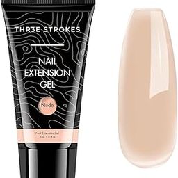THR3E STROKES Polygel Quick Upgrade Poly Gel Kits,30Ml Polygel Nail Kit Builder Gel Finish,Nail Extension Gel Trendy Nail Art Design Salon Nail Easy Diy At Home (12 Nude) (Uv/Led Lamp Required)-85