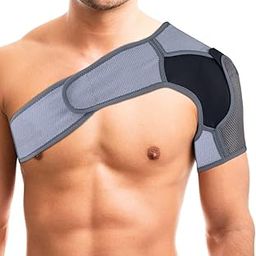 Vissco Shoulder Support, Shoulder Immobilizer With Adjustable Stretchable Strap, Better Immobilization, Pain Reliever For Rotator cuff injury, Post paralysis - XXL (Grey)-22