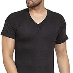 Men's Half Sleeves Solid V Neck Thermal TOP-image-90