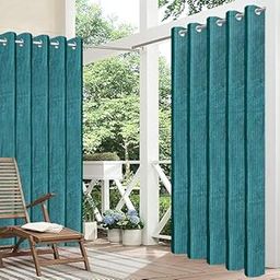 FREDDO-PE 85% Indoor/Outdoor Sun Blocking Balcony Eyelet Curtains UV Protection, Sun Shading Light Filtering, Temperature Reducing for Window/Door (Dark Green Color | 4.5 X 10 Ft) Pack of 1 Piece-2