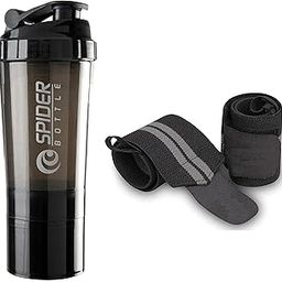 Sports Combo Pack of Gym Shaker Bottle with Wrist Support Band for Gym & Fitness Kit 500 ml Shaker (Gym Shaker + Wrist Support Band Black-image-61