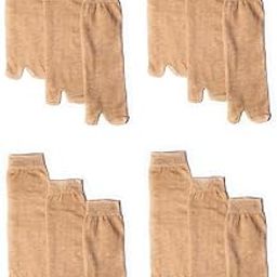 Women's Formal Plain Cotton Ankle Length Winter Thumb Socks (Pack of 12 Pairs) -Fawn Color-picture-29